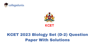 KCET 2023 Biology Question Paper (Available): Download Set D2 Question Paper with Answer Key PDF